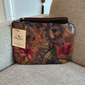 Patricia Nash Cassini Floral Leather Wristlet